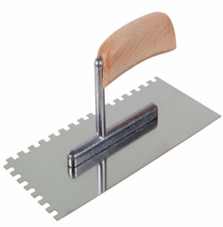 маламашка ALU-основа,Неръжд.стомана, Дърв. дръжка,Зъб-8х8мм13х27см АРС