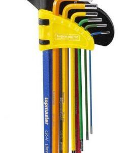 Шестограми цветни 1.5-10mm к-т 9бр дълги CR-V TMP
