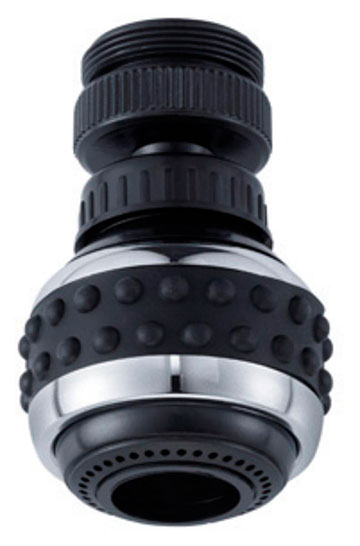 Аератор кухн. душ шарнирен с адаптор М22 / М24 Bubble-Strem Черно/Хром