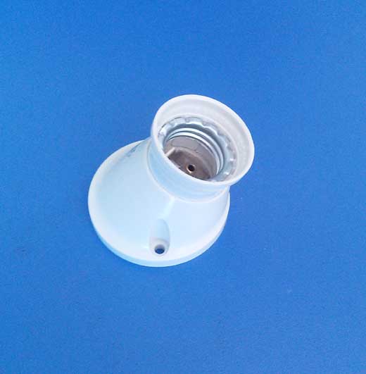 фасунга Н.К.Е27 Стенна крива Бяла