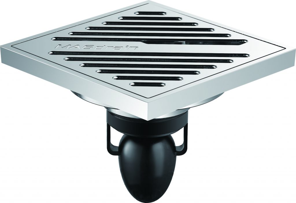 СИФОН ПОД.КВ.  INOX -МАТ С КЛАПА MAGDRAIN РFС30Q50-В К-Т