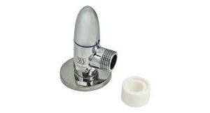 кран ъглов 1/2" х 1/2" Остър МЕСИНГ с керам. мех.