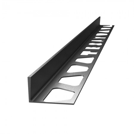 АЛУМ.ЗАВЪРШВАЩ ЪГЪЛ ЗА ФАЯНС ПРАВА 10мм/2,7м ЧЕРНО 25бр.